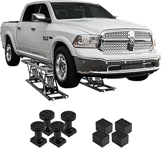 VEVOR Portable Car Lift - 7,000 LBS Capacity, 26.8" Max. Height, Heavy-Duty Carbon Steel Truck Lift with 120V Power Unit