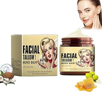 Whipped Beef Tallow and Honey Balm, Beef Tallow for Skin,Beef Tallow Honey Balm, Beef Tallow Moisturiser, Tallow Face Moisturizer, Beef Tallow and Honey Balm for Skin, Beef Tallow Skincare (3PCS)