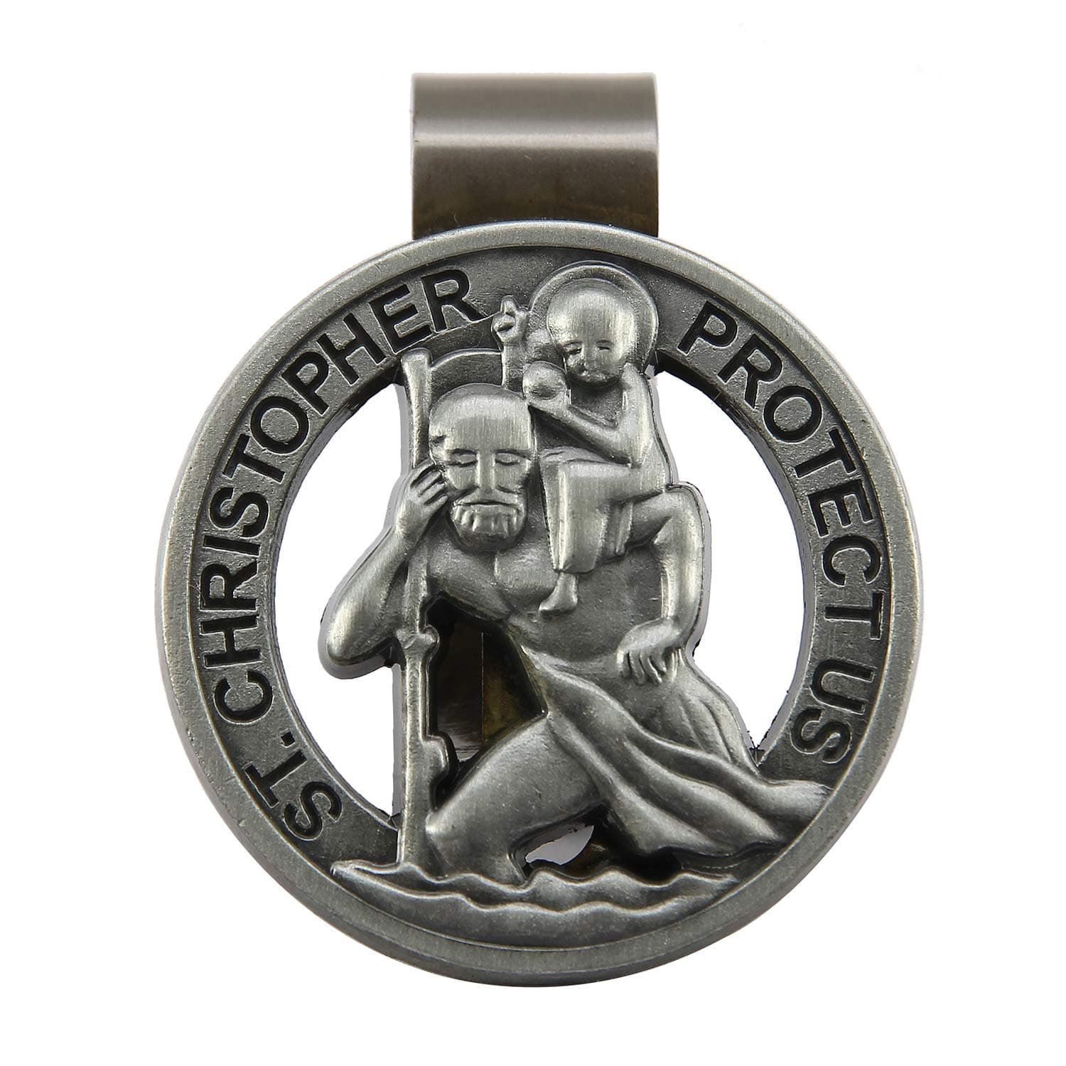 GenericJINCHENGYU AKITSUMA St Christopher Visor Clip, Saint Christopher Protect US, Auto Visor Clip, US-AKI-22