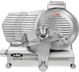 KWS MS-10SL Commercial 320w Electric Meat Slicer 10-Inch Triple Safety Locks ...