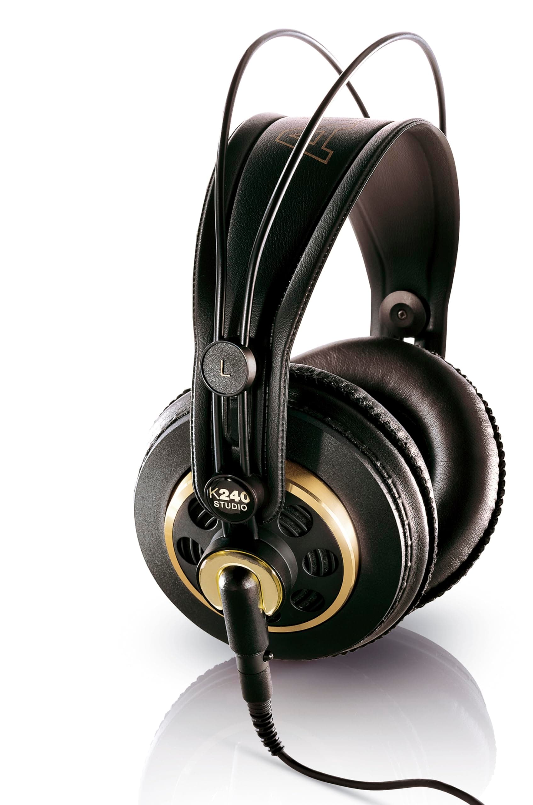 K240 Professional Studio Wired Headphones - Over Ear, Black