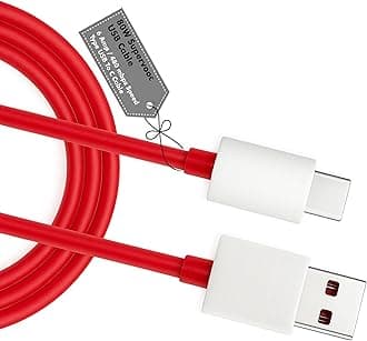 AINE SuperVOOC 80W USB Type-C Cable Compatible with One Plus 13s/ 13/ 13R/ 12/11/ 10T/ 9RT/ Nord Series/ CE4/CE3 Lite – Dash/Warp Charge Support | Original High-Speed Charging