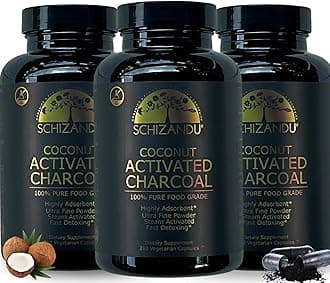 Activated Coconut Charcoal Capsules- Supports Health - Vegan, Organic, Non-GMO, No Additives - X-Large Bottle 210 Count - Pack of 3