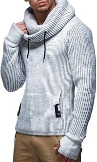 - Men’s Knitted Pullover | Long-Sleeved Slim fit Shirt | Basic Longsleeve Sweatshirt with Shawl Collar for Men