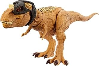 Mattel Jurassic World Dino Trackers Hunt 'n Chomp Tyrannosaurus Rex, T Rex Dinosaur Toy with Sound and Double Chomp Motion, Tracking Gear, Digital Play Options, Toys for Ages 4 and Up, HNT62