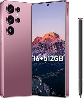 I25 Ultra Flagship Killer Smartphone - Snapdragon 8 Gen 3, 16GB+512GB, Massive 6.99" FHD+ Display, 108MP+68MP Pro Cam, 7000mAh 2-Day Battery, Android 14, Includes Stylus Pen (Rose)