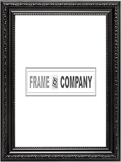 Black (25.4x20.3cm) 10"x8" Ready to hang or stand Ornate Shabby Chic Picture/Photo/Poster frame with MDF backing board and High Clarity Styrene Shatterproof Perspex Sheet