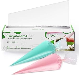 21 Inch Piping Bags, 100pcs Disposable Pastry Bags, Anti Burst Icing Bags for Cream Frosting, Cakes and Cookies Decoration (100pcs 21 Inch Piping Bags)
