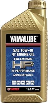 Yamaha Yamalube 10W-40 Full Synthetic HP Engine Oil- 1 Quart, #LUB-10W40-FS-12
