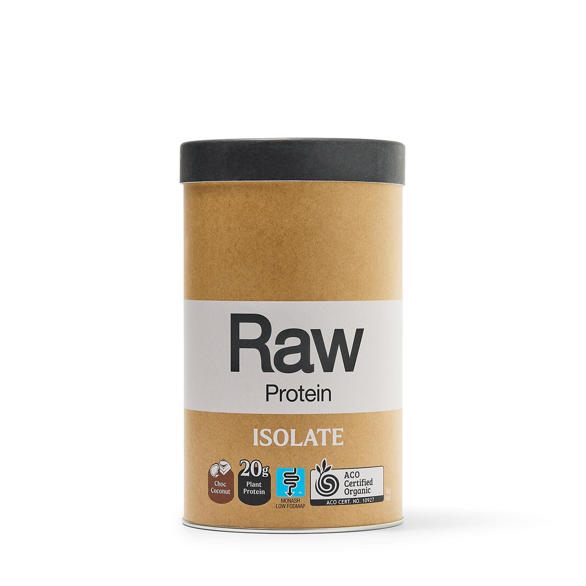 Amazonia Organic Raw Protein Isolate Powder with Cocoa & Coconut - vegan, gluten free, dairy free 1 kg