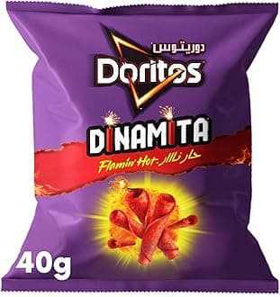 Dinamita Flamin' Hot Flavored Tortilla Chips, 40 g