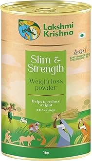 Lakshmi Krishna Naturals Slim & Strength Weight Loss Powder 500g | Natural Weight Management & Energy Boost Formula | Supports Metabolism & Enhances Muscle Tone | Sugar-Free & Plant-Based