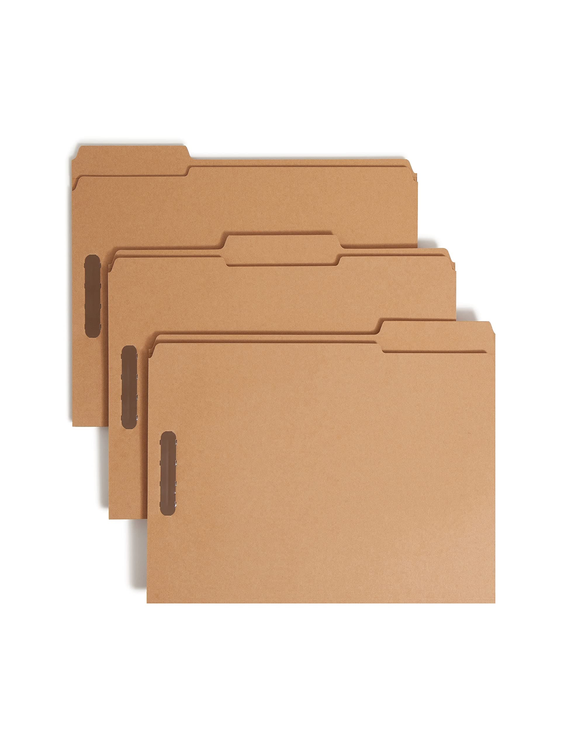 Smead Fastener File Folder, 2 Fasteners, Reinforced 1/3-Cut Tab, Letter Size, Kraft, 50 per Box (14837)