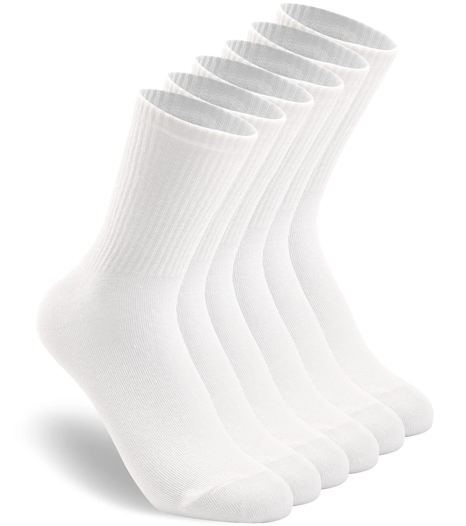 Women's 3-6 Pack Crew lightweight thin Casual Calf Socks