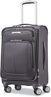 Samsonite Solyte DLX Softside Expandable Luggage with Spinner Wheels, Mineral Grey, Carry-On 20-Inch