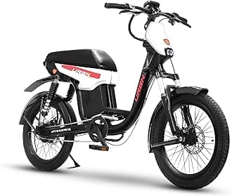Motovolt URBN E Bike | URBN Standard Long Range | Range up to 120 Kms in Pedal Assist Mode | Electric Cycle (Red & White)
