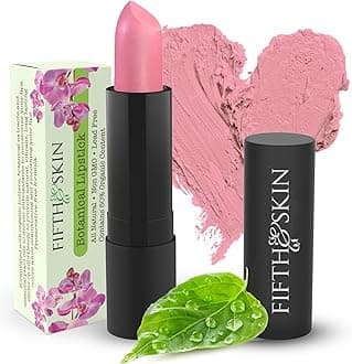 Fifth & SkinBOTANICAL Lipstick (PINK PEACH) | Made in USA | Vegan | Natural | Organic | Cruelty Free | Paraben Free | NO Lead | Moisturizing Color that's Good for your Lips!