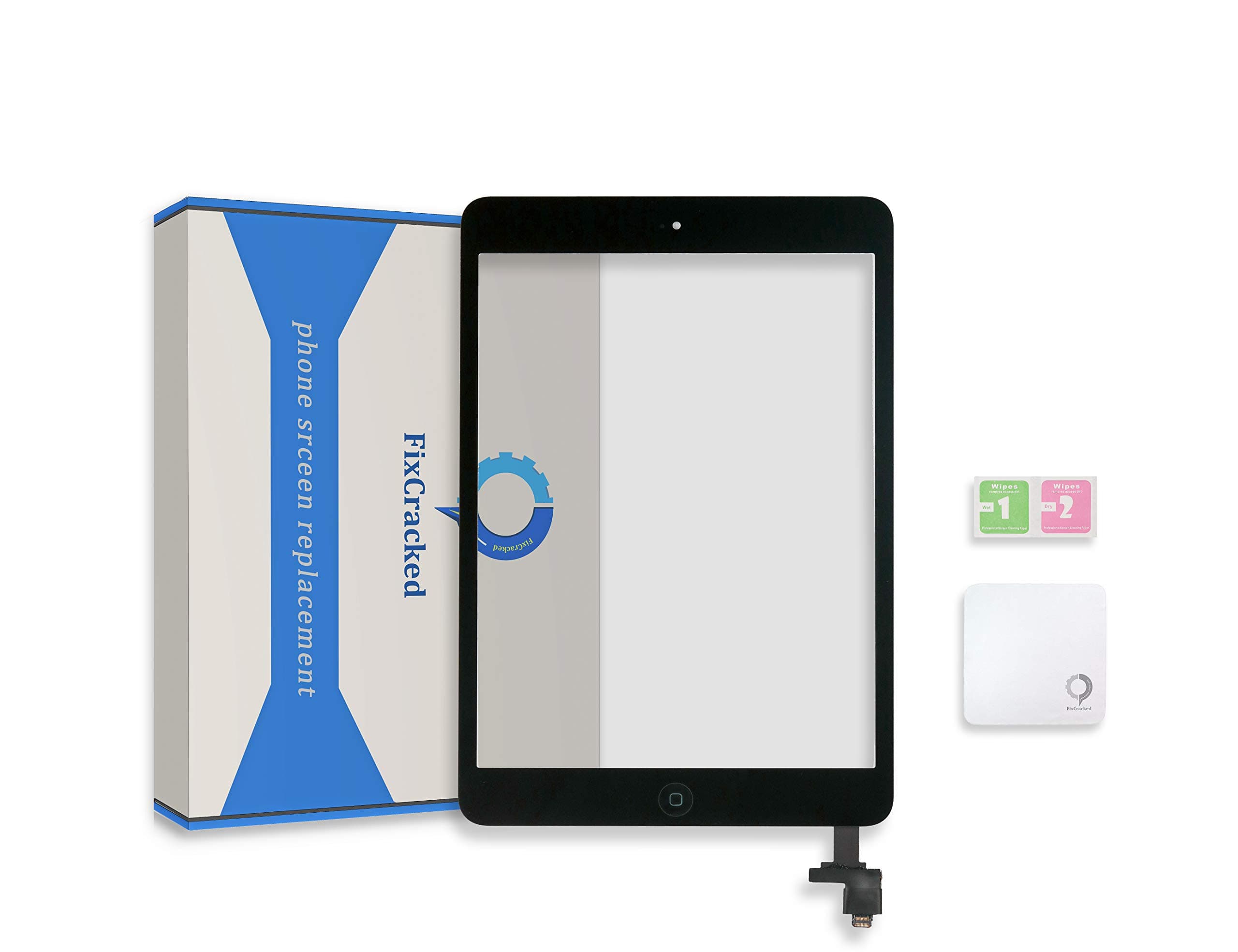 Touch Screen Replacement Parts Digitizer Glass Assembly for Ipad Mini & Mini 2 (Black)