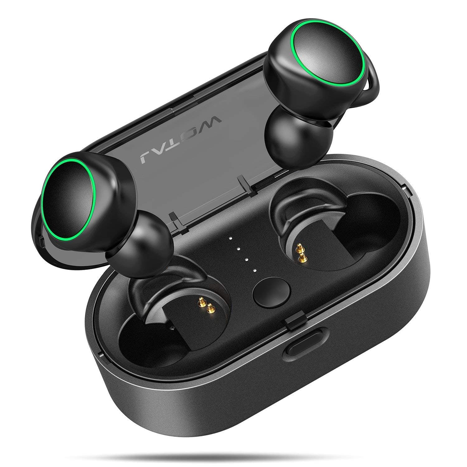 True Wireless Earbuds, LATOW Bluetooth 5.0 Headphones True Wireless Stereo 3D Sound 18H Playtime Sweatproove Earphones with Charging Case, Built-in Microphone