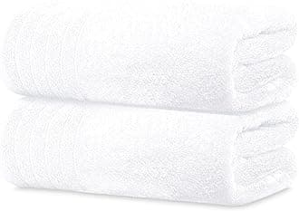 Tens Towels Large Bath Sheets, 100% Cotton, 35x70 inches Extra Large Bath Towel Sheets, Lighter Weight, Quicker to Dry, Super Absorbent, Oversized Bath Towels, (Pack of 2, White)