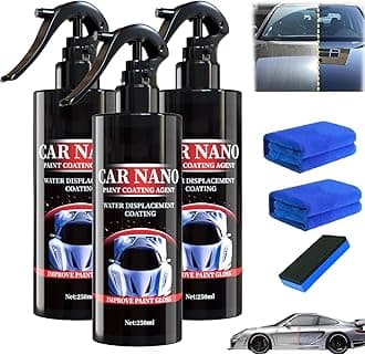 Nurafix Nano Scratch Remover, Nano Car Scratch Repair Spray,Nurafix Car Wax, Nurafix Scratch Repair, Fast Repairing Scratch Spray, Rub and Buff for All Vehicle Paint Care (250ml-3)