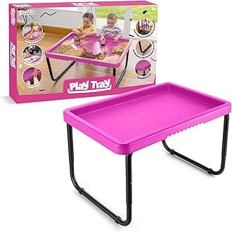 Play Tray Activity Table for Kids, Sensory Play Tray, Kids Messy Play, Water and Sand Play Table, Outdoor and Indoor Use