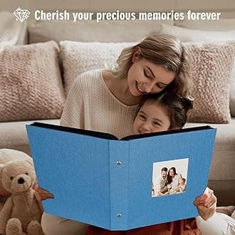 Artmag Fabric Photo Album 4x6 1000 Large Capacity for Family Wedding Anniversary Linen Album Holds 1000 Horizontal and Vertical Photos (1000 Pockets, Teal)