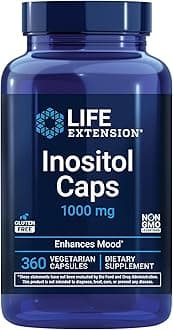 Inositol Caps – 1000 mg - Gluten-Free, Non-GMO, Vegetarian - 360 Vegetarian Capsules