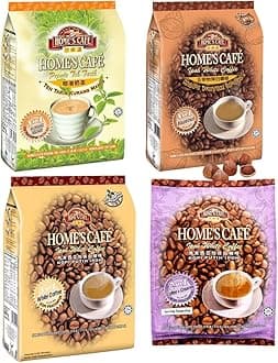 Home's Cafe Malaysian Coffee & Milk Tea Sachets Instant Drinks - 4 Assorted Flavour (Pack of 4) HALAL