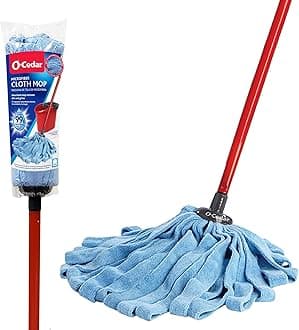 Cloth, Blue, Red, Microfiber Mop