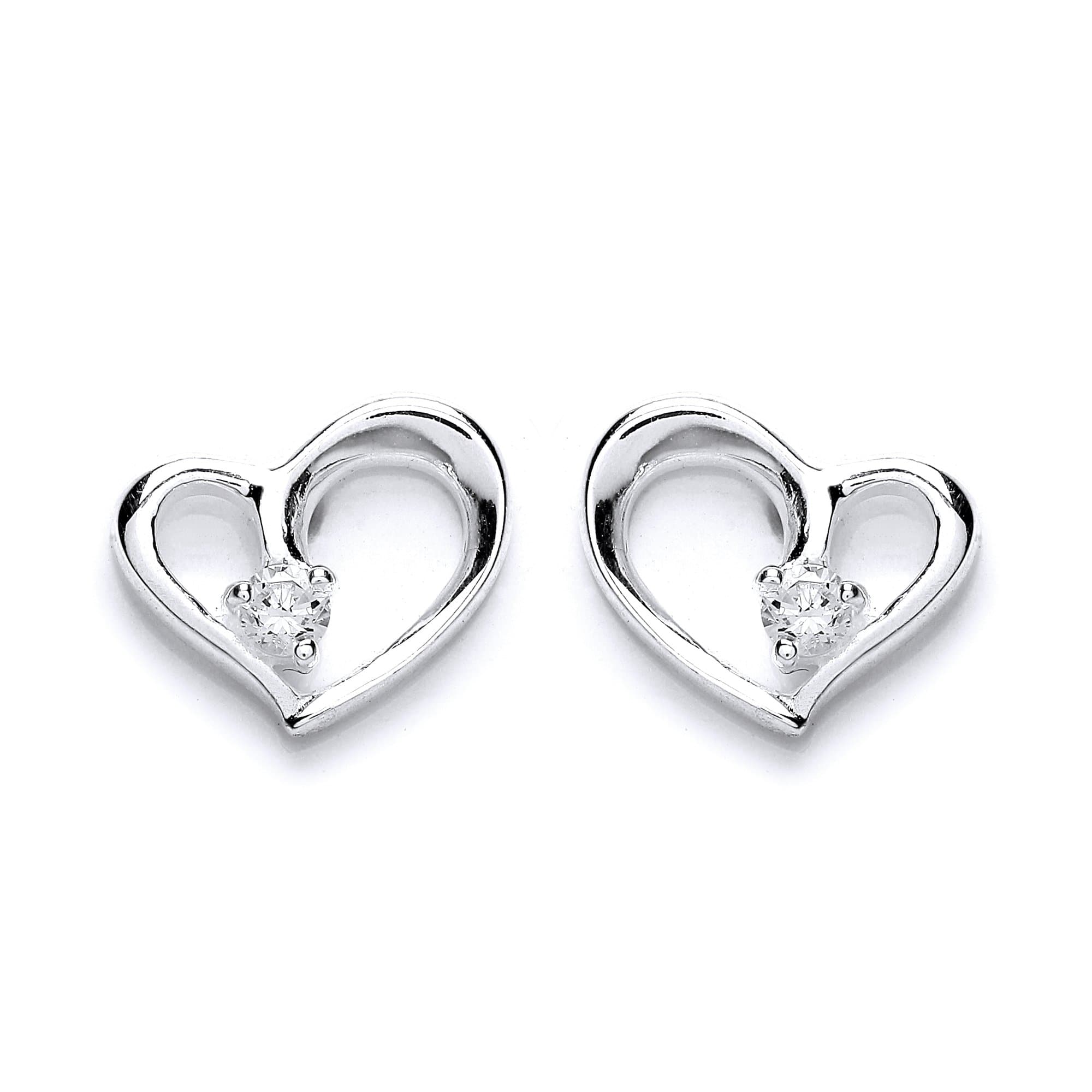 MiChic Premium Open Heart Stud Earrings