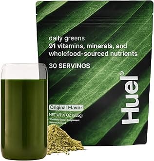 Daily Greens | Superfood Greens Powder | 91 Vitamins, Minerals, and Wholefood-Sourced Ingredients | Adaptogens, Antioxidants, Gut-Friendly Probiotics | 30 Servings