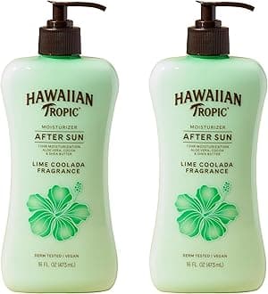 Hawaiian Tropic Lime Coolada Body Lotion and Daily Moisturizer After Sun, 16 Ounces - Pack of 2