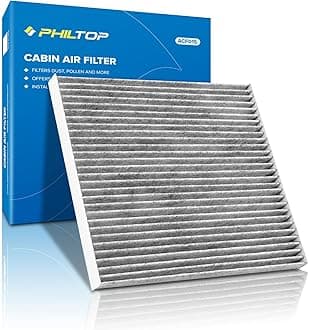 PHILTOP Cabin Air Filter, Replace for CF11819, Equinox 2010-2017, Sonata 2011-2014, Optima 2011-2015, Santa Fe, Vue,Terrain,Sedona, Premium Cabin Filter w/Activated Carbon Filter Up Dust Pollen Odor