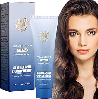 Protein Correction Hair Straightening Cream,Silk & Gloss Protein Correction Hair Cream, Straighten And Care 2-In-1 hair straightener cream, for Frizzy and Dry Hairs (Q)