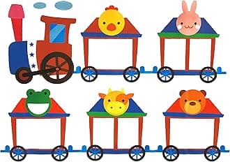 Kids Learning Train Artwork Room Decor Wall Sticker Decal15 W X 23" H (1 Piece) (W-0018)