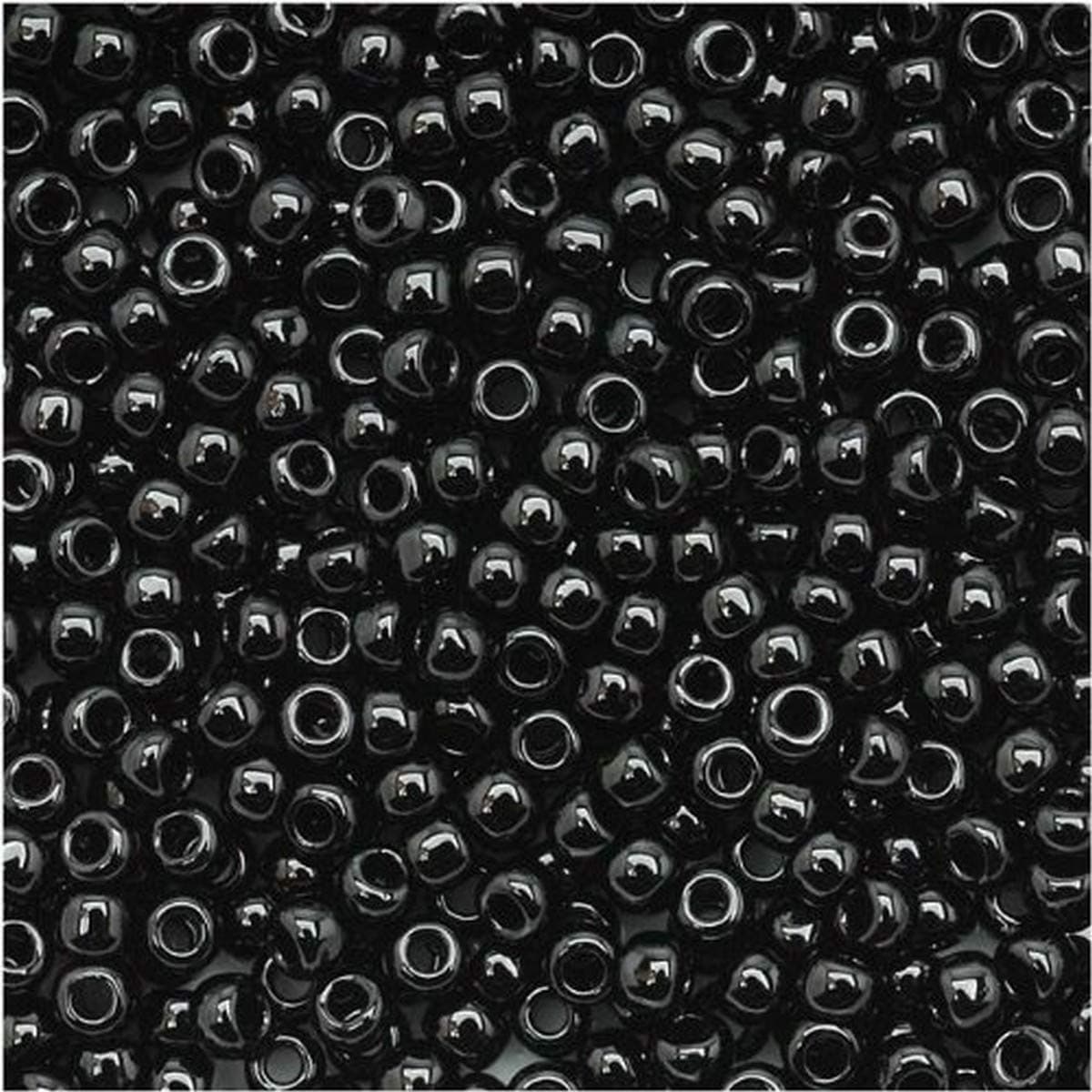 Round Seed Beads 11/0#49 'Opaque Jet' 8 Gram Tube