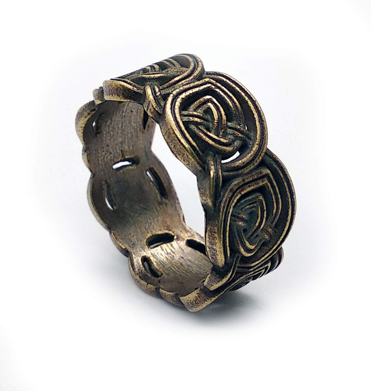 Celtic knot brass ring. Size 10