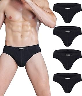 wirarpaMen's Underwear Briefs Cotton Multipack Gents Classic Slips Soft Waistband Underpants