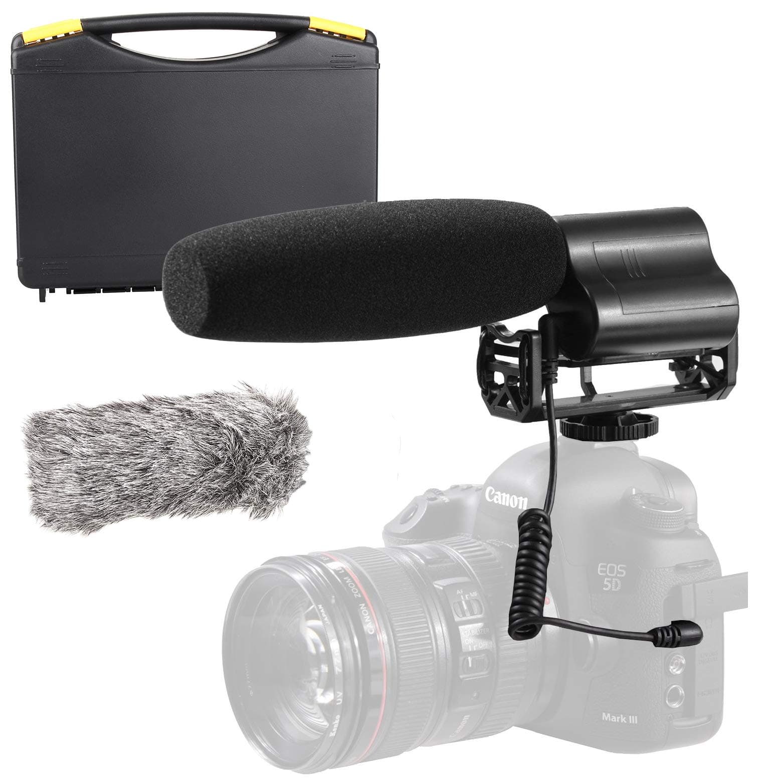 Sevenoak Shotgun Video Microphone Compatible with Canon EOS 80D, 77D, 70D, 60D, 7D, 6D, 5DS, R, 5D, 1D, Digital Rebel SL1, SL2, SL3, T7i, T6s, T6i, T5i, T4i and T3i DSLR Camera