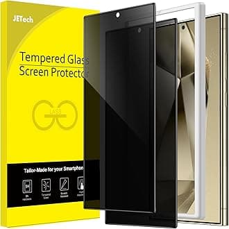 Privacy Screen Protector for Samsung Galaxy S24 Ultra 5G 6.8-Inch, Anti-Spy Tempered Glass Film with Easy Installation Tool, Fingerprint Unlock Compatible, 2-Pack