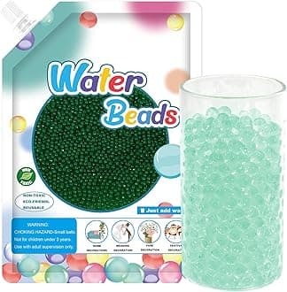 120,000 Green Water Beads, Transparent Water Gel Beads for Vase Filler, Christmas Decoration, Wedding Centerpiece, Floating Candles, Planting, Floral Decoration