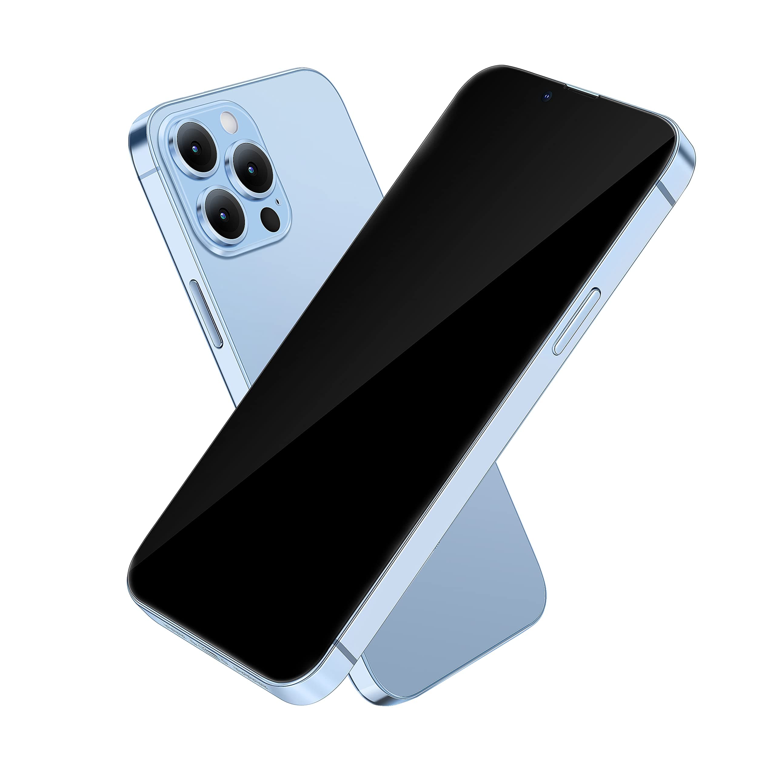 DWITT Dummy Fake Prop Phone Compatible with iPhone 13 Pro Max Non-Working Store Display Phones Kids Pretend Play Phone That Look Real (13 Pro Max Blue Blackscreen)