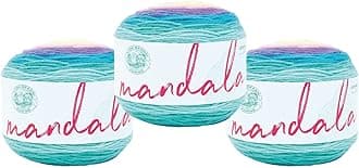 Lion Brand Yarn, Mandala DK Lightweight Yarn for Knitting, Crochet, and Crafts, Nifflers, 3 Pack, Self-Striping Acrylic Fiber for Baby Blankets, Multicolor Shawls and Variegated Cardigans