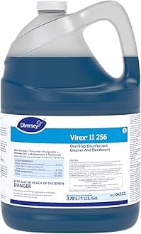 Diversey II 256 04332. Liquid Disinfectant Cleaner and Deodorant, Hospital Grade Floor Cleaner with Mint Scent, For Home & Commercial Use, Concentrate, 1-Gallon