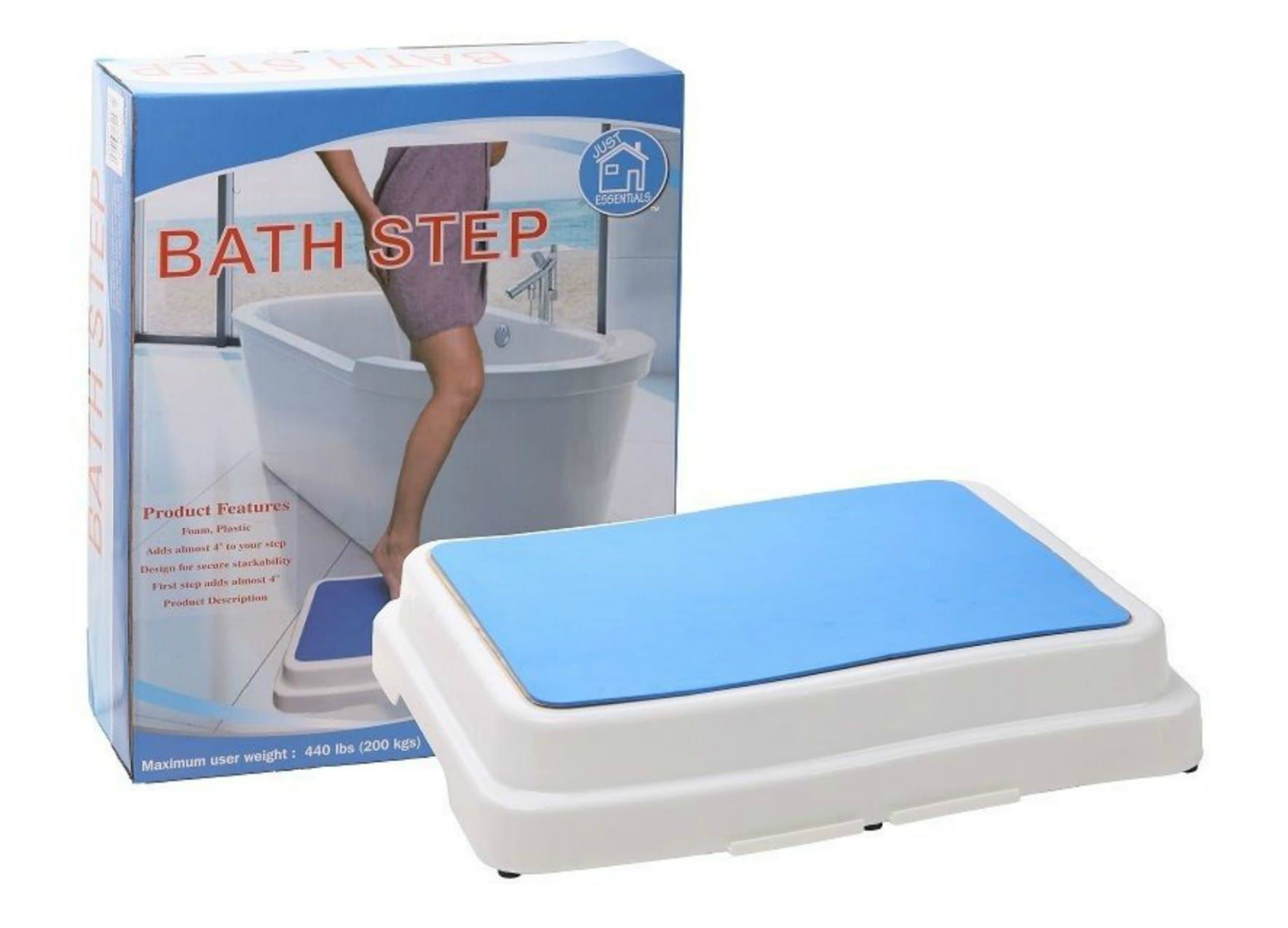 BATH STEP STOOL STACK-ABLE SAFETY AID DISABILITY NON SLIP SHOWER STEP