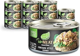 Plant Based Meat | Easy to Prepare Plant Based Protein | Vegan Meat with Less Calories, Chicken Style Chunks, 12 pack