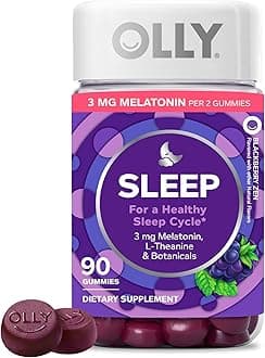 Sleep Gummy, 3mg Melatonin, L-Theanine, Chamomile, Lemon Balm, Sleep Aid, BlackBerry, 90 Count