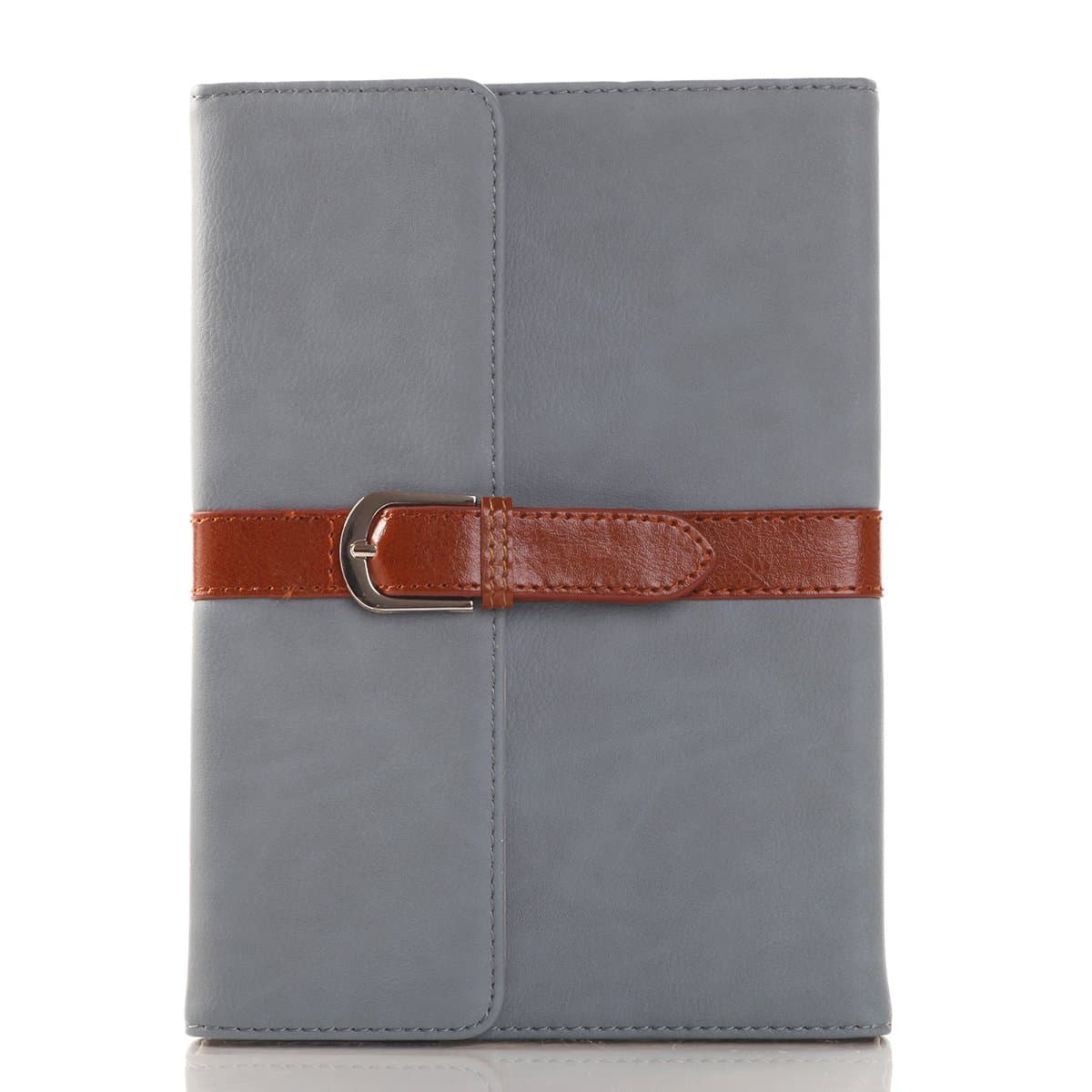 PARIS iPad Mini Leather Case, Professional Look Belt+buckle Case Cover Stand with Auto Sleep/wake and Multi-Angle Stand Feature + High end business stylus - grey