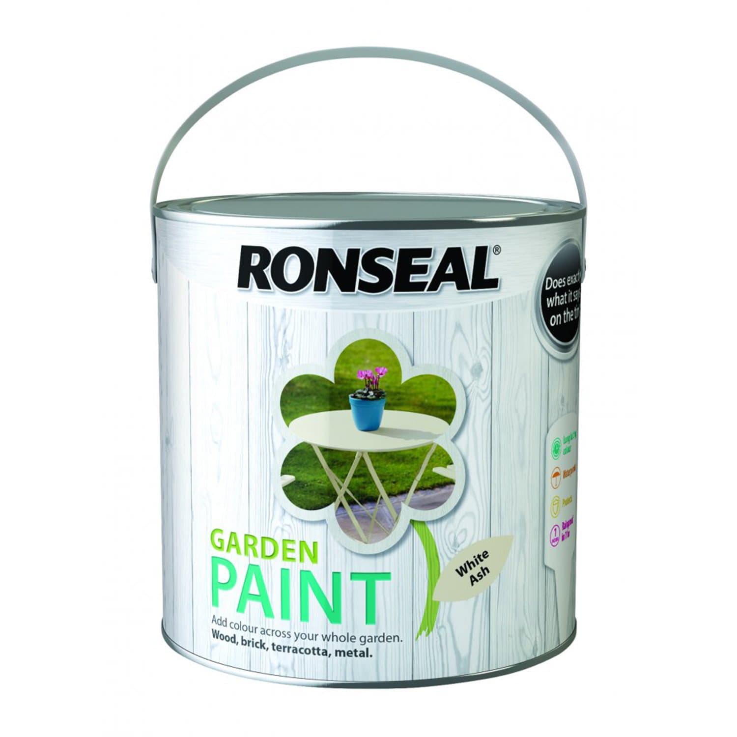 Ronseal Garden Paint 2.5L White Ash